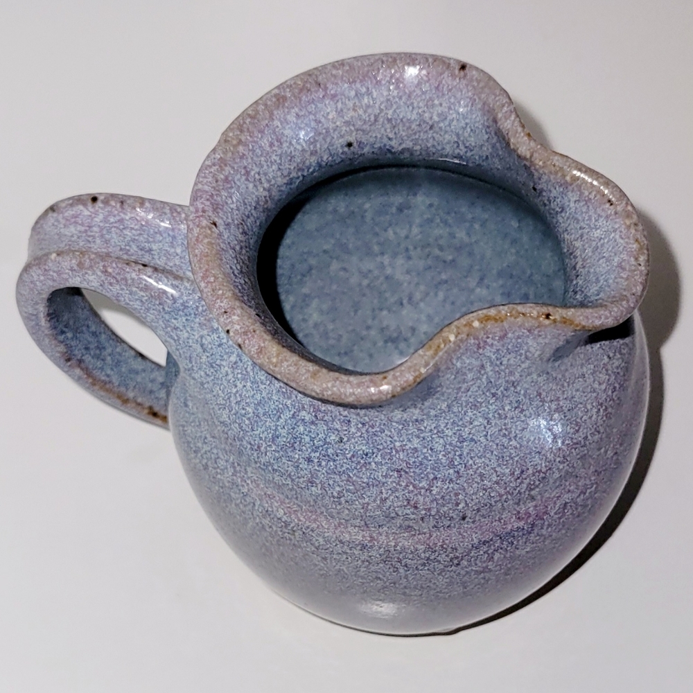 Vintage Blue Stoneware Creamer Light Blue Stoneware 80s